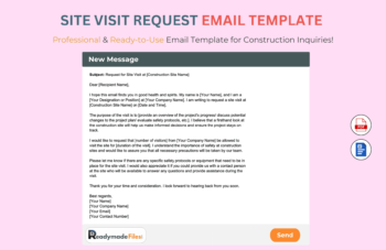Site Visit Request Email Template For Construction