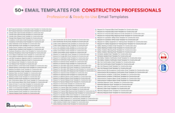 50+ Email Templates for Construction Professionals
