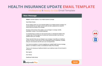 Health Insurance Update Email Template For Health Care
