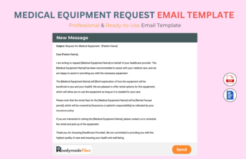 Medical Equipment Request Email Template For Health Care