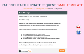 Patient Health Update Request Email Template For Health Care