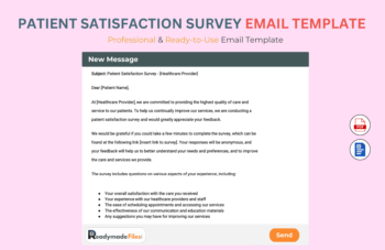 Patient Satisfaction Survey Email Template For Health Care