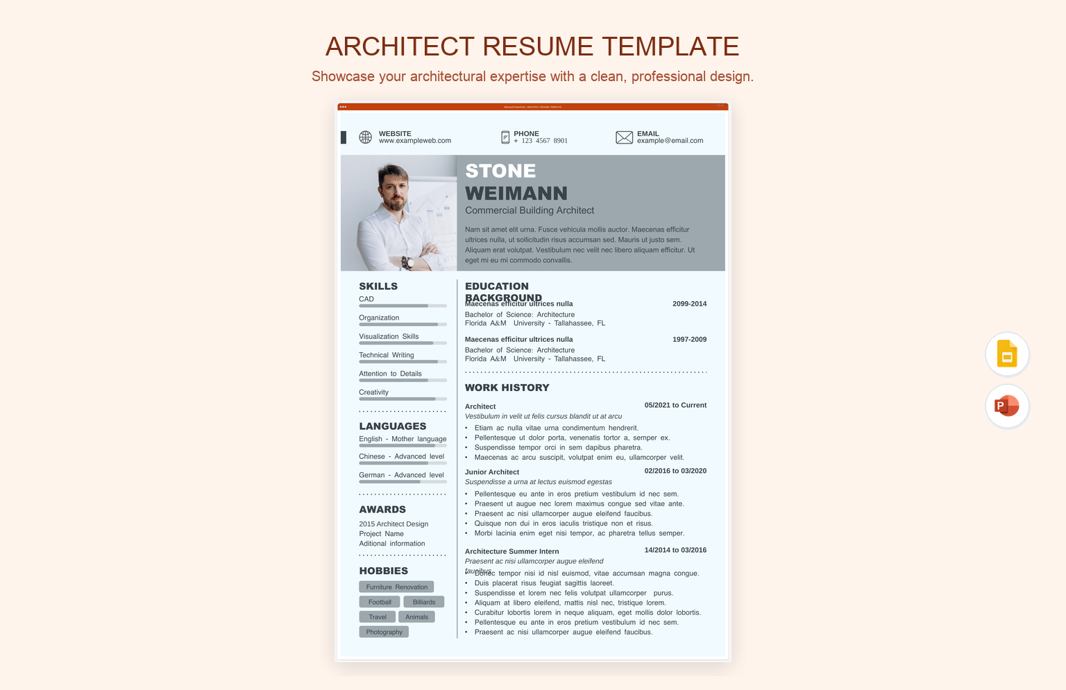 Architect Resume Template