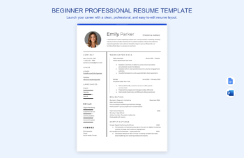 Beginner Professional Resume Template