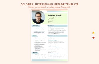 Colorful Professional Resume Template