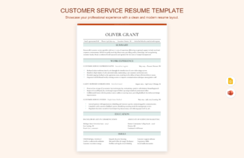 Customer Service Resume Template
