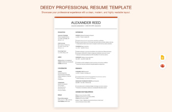 Deedy Professional Resume Template