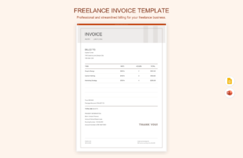 Freelance Invoice Template product preview thumbnail