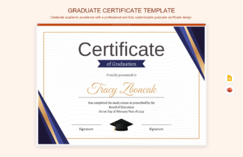 Graduate Certificate Template product preview thumbnail