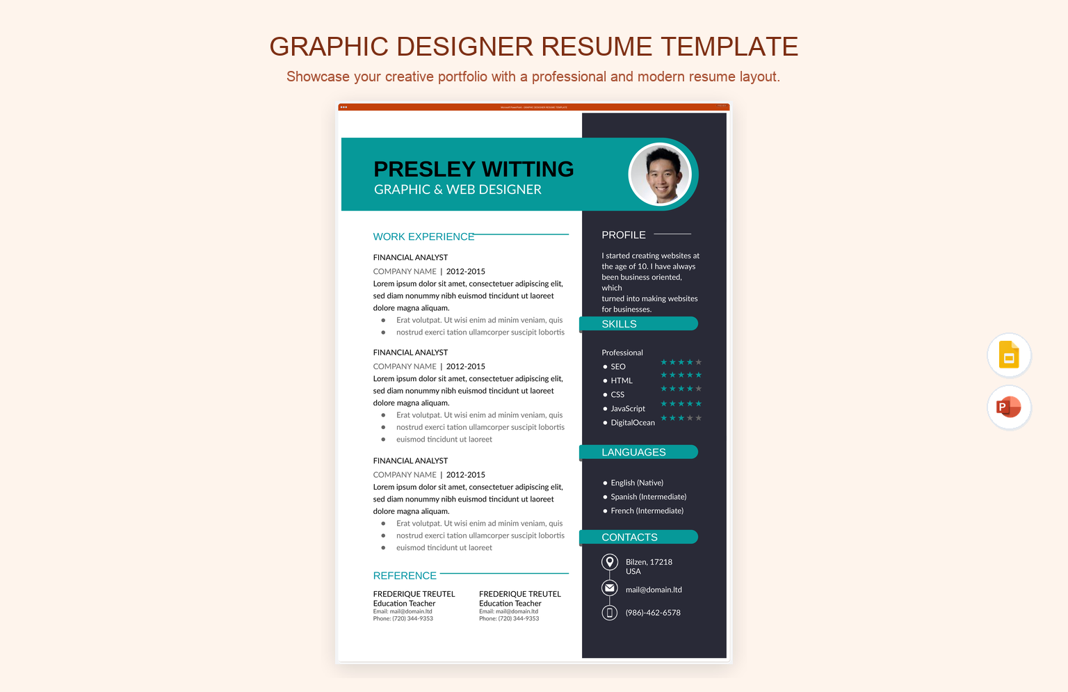 Graphic Designer Resume Template