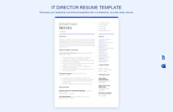 IT Director Resume Template
