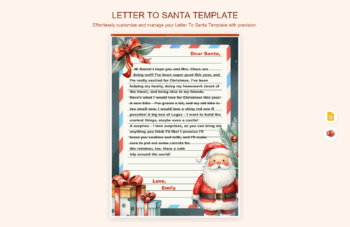 Letter To Santa Template product preview thumbnail