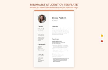 Minimalist Student CV Template