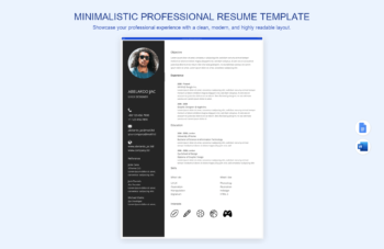 Minimalistic Professional Resume Template