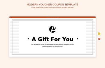 Modern Voucher Coupon Template product preview thumbnail