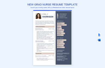 New Grad Nurse Resume Template