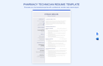 Pharmacy Technician Resume Template
