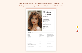 Professional Acting Resume Template