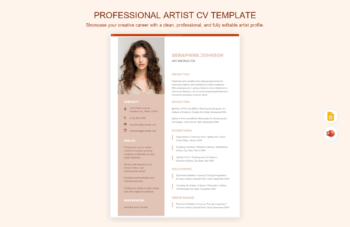 Professional Artist CV Template