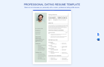 Professional Dating Resume Template