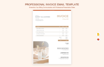 Professional Invoice Email Template product preview thumbnail