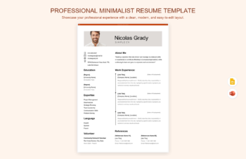 Professional Minimalist Resume Template