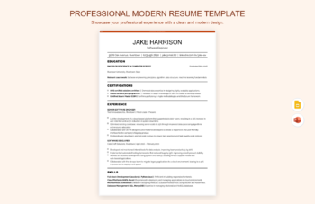 Professional Modern Resume Template