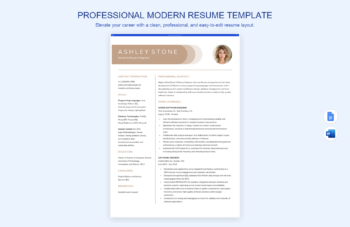 Professional Modern Resume Template