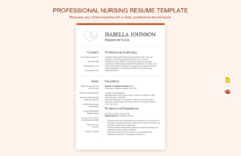 Professional Nursing Resume Template