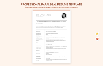Professional Paralegal Resume Template