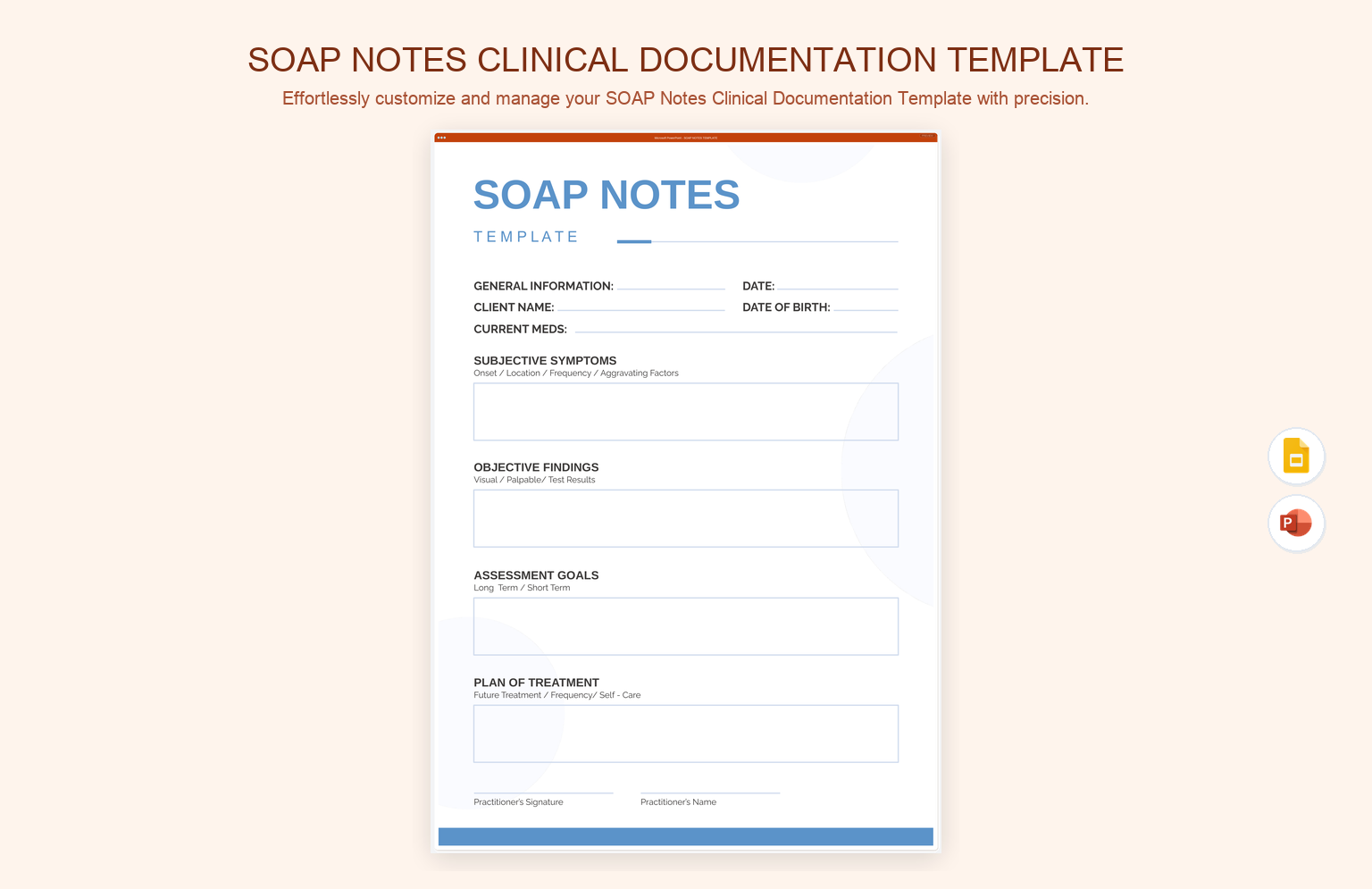 SOAP Notes Clinical Documentation Template product preview thumbnail