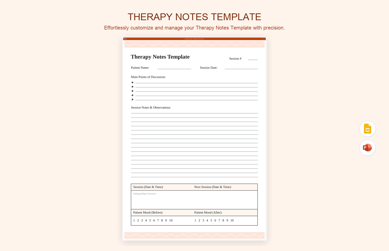 Therapy Notes Template product preview thumbnail